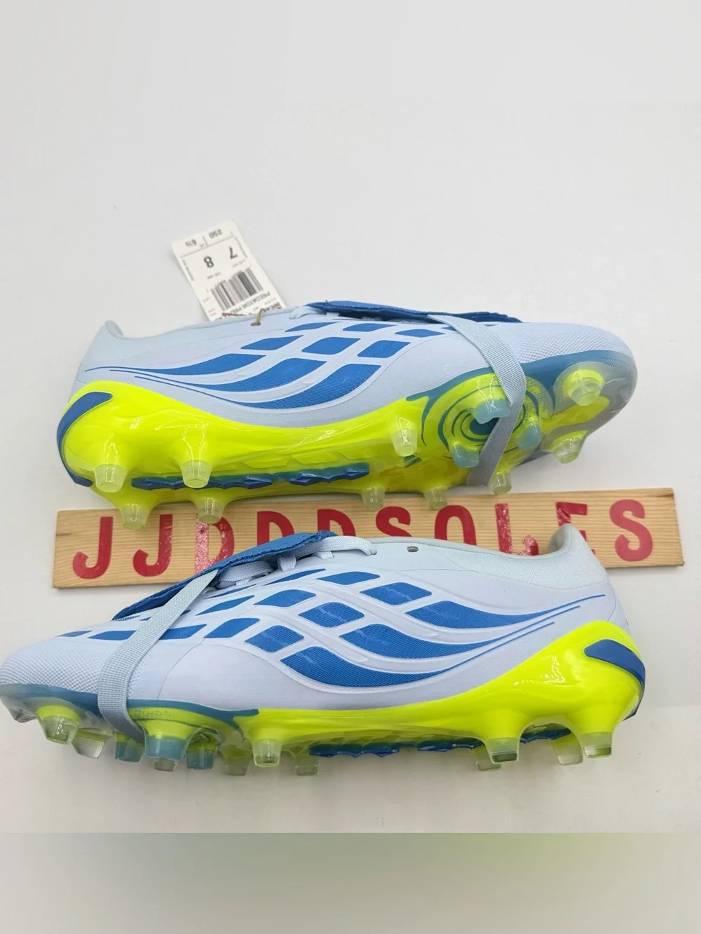 Adidas Predator Pro Fold Over Tongue AG Crystal Sky Blue Soccer JR7867 Men Sz 7